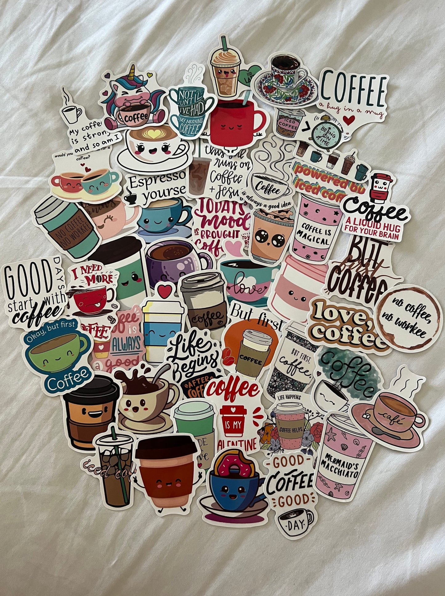 Coffee Lover Cute and Funny Stickers Mystery Pack