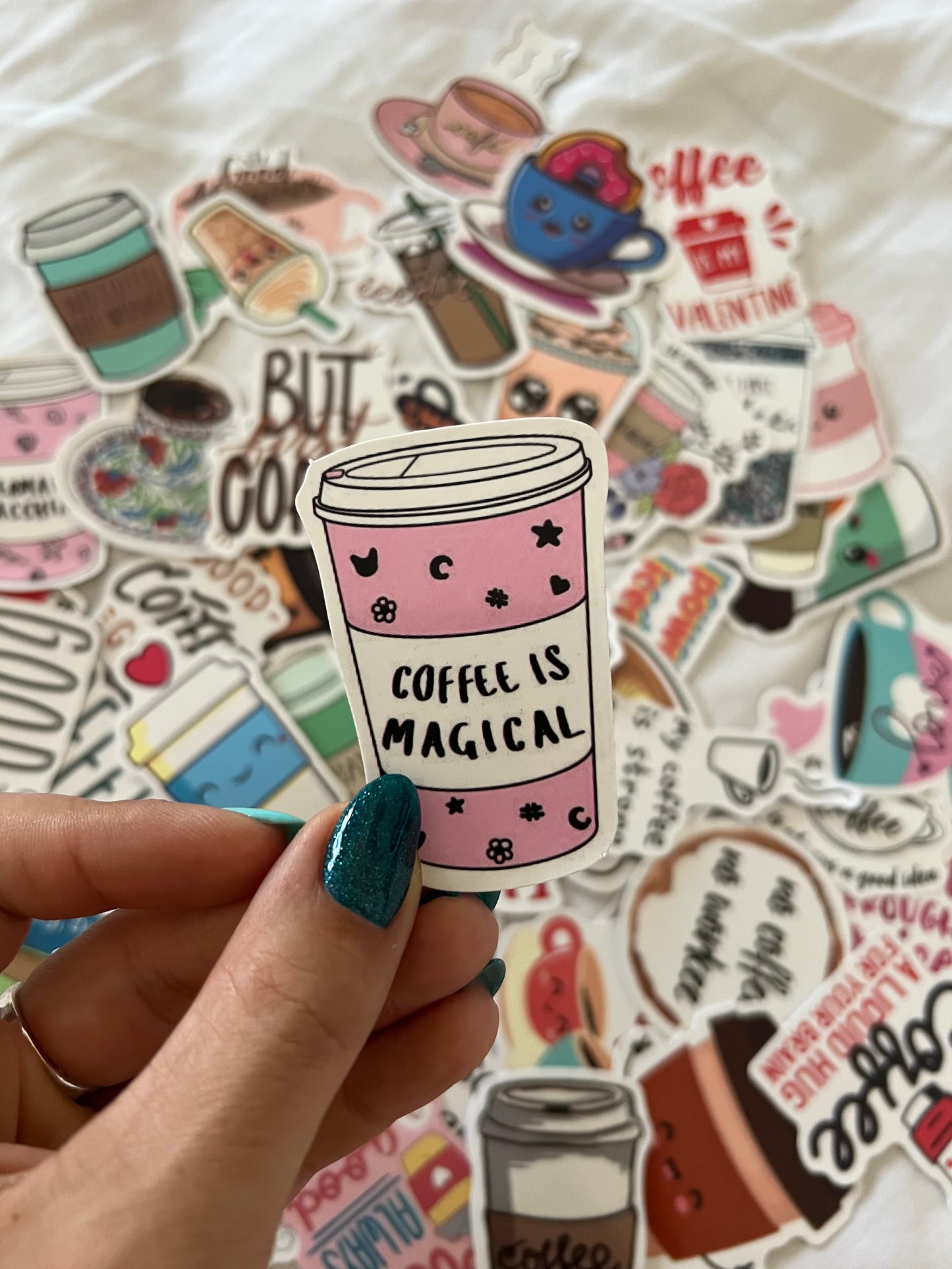 Coffee Lover Cute and Funny Stickers Mystery Pack