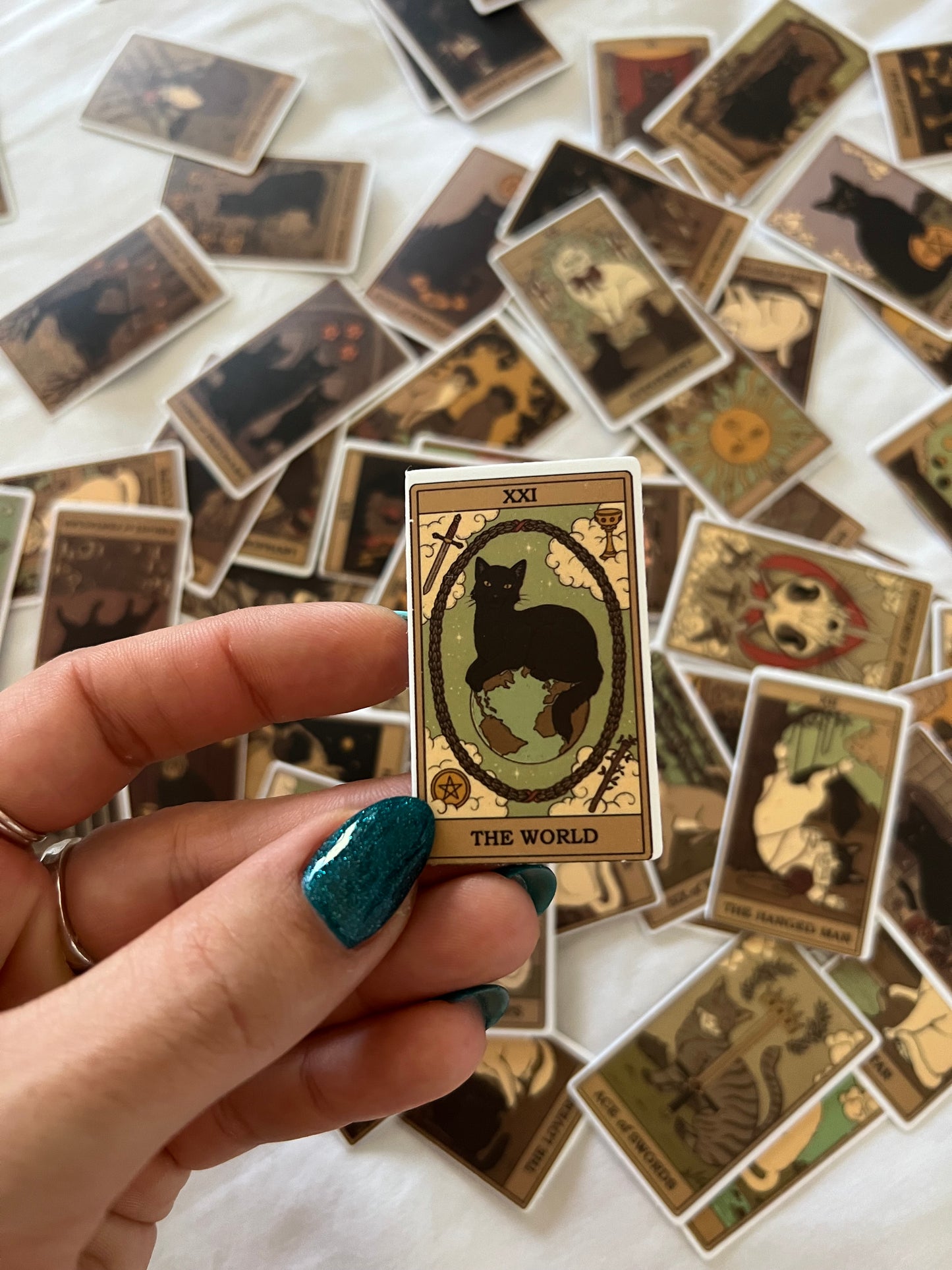 Cat Tarot Card Stickers Mystery Pack