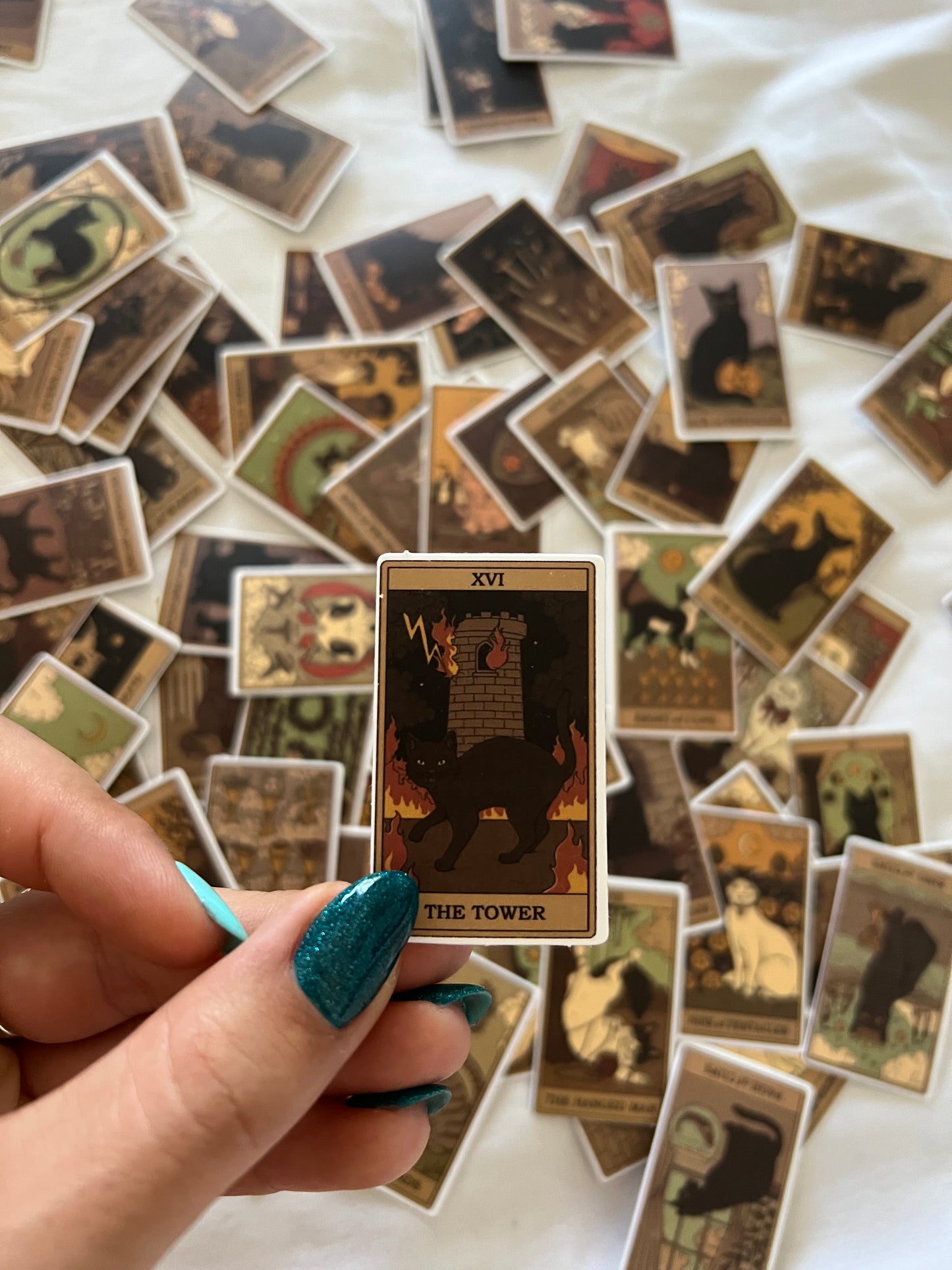 Cat Tarot Card Stickers Mystery Pack