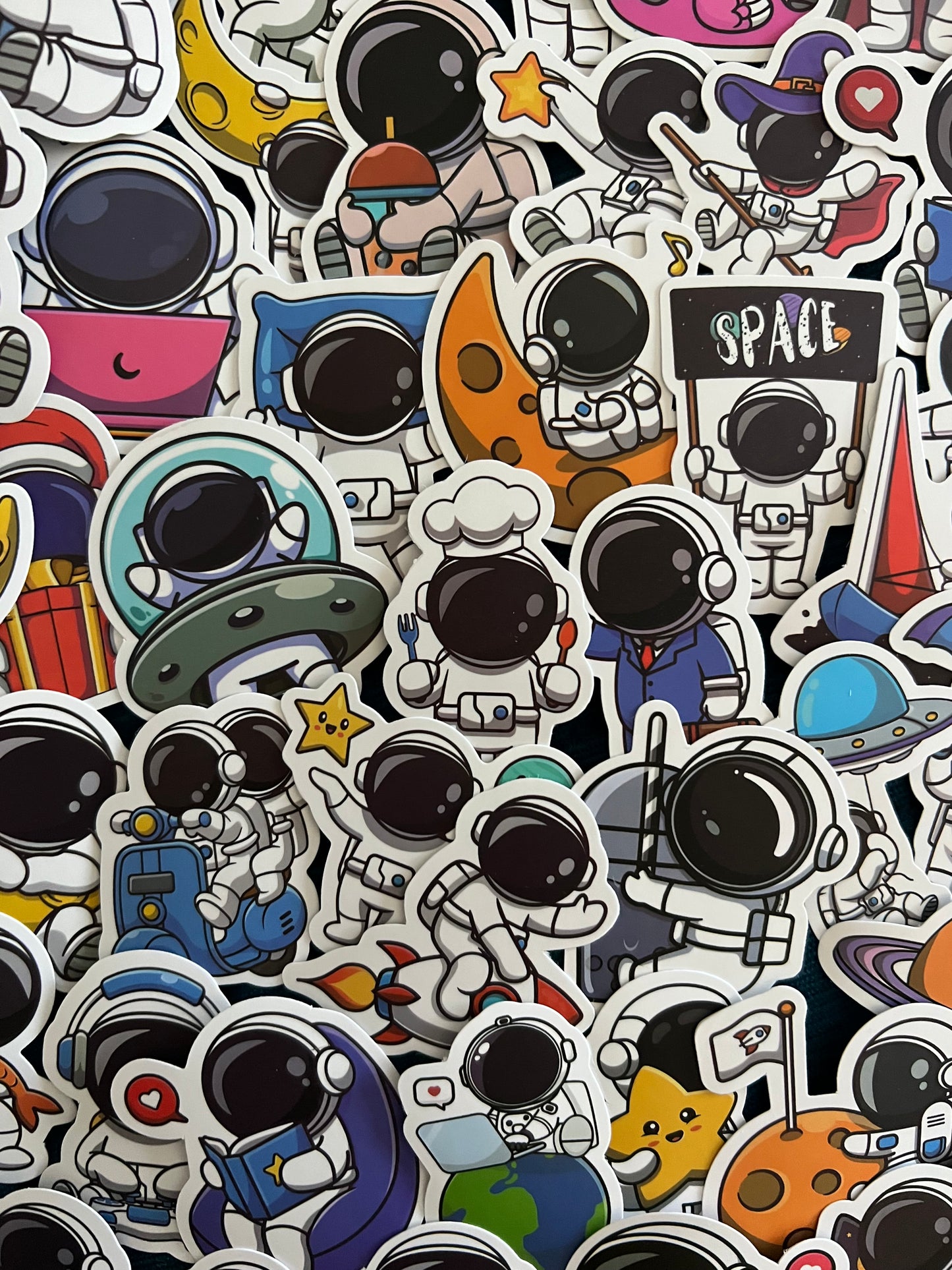 Space Moon Planet Cute and Funny Stickers Mystery Pack