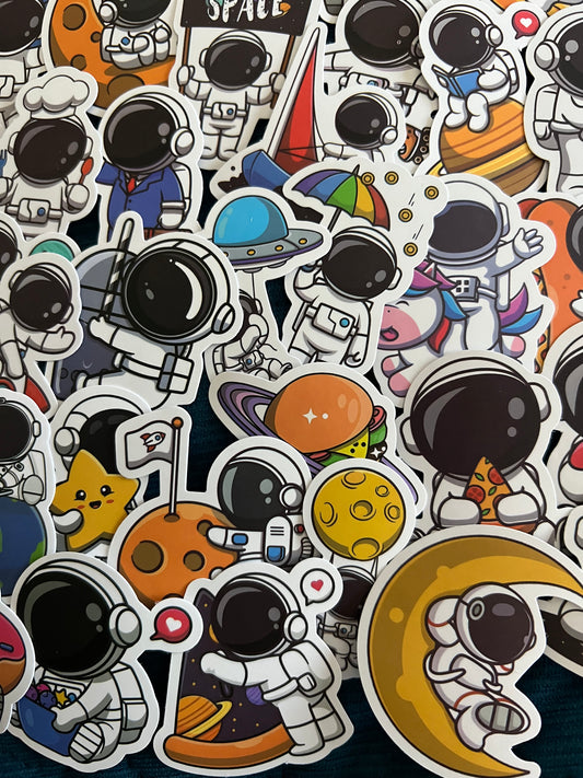 Space Moon Planet Cute and Funny Stickers Mystery Pack