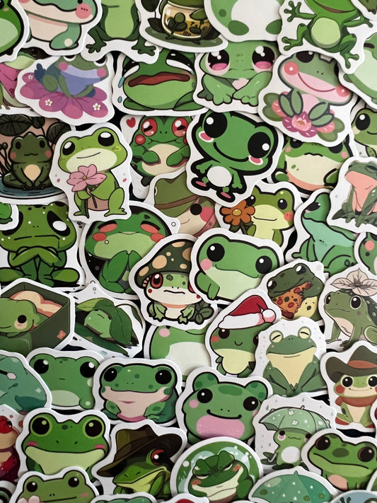 Frog Lover Cute and Funny Mini Stickers Mystery Pack